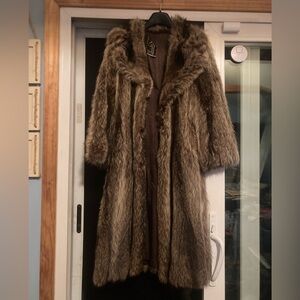 Vintage Laflamme Fourrures Genuine Raccoon Fur Coat